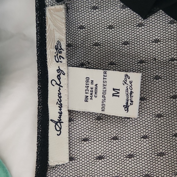 American Rag Cie Soft Tulle and Pleated Chiffon Blouse - Size Medium/M - Picture 8 of 11